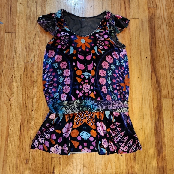 Custo Barcelona Premium Velvet and Silk Mini Dress Size Medium - Picture 3 of 12